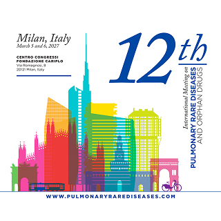 ocandina del 12° International Meeting on Pulmonary Rare Diseases and Orphan Drugs, in programma a Milano il 5 e 6 marzo 2027 presso il Centro Congressi Fondazione Cariplo.